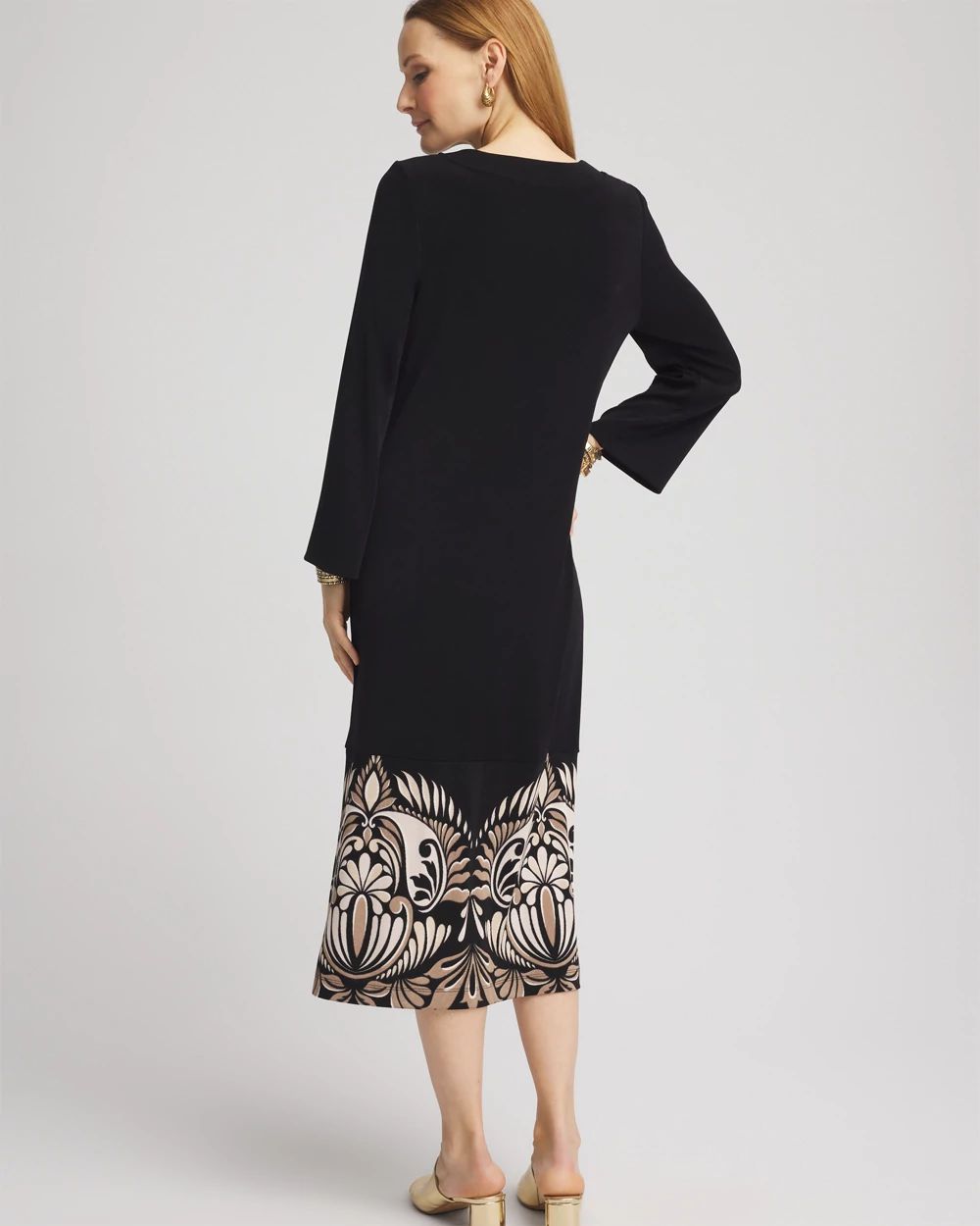 Travelers™ Kurta Border Print Midi Dress