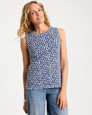 Cotton Button Trim Tank