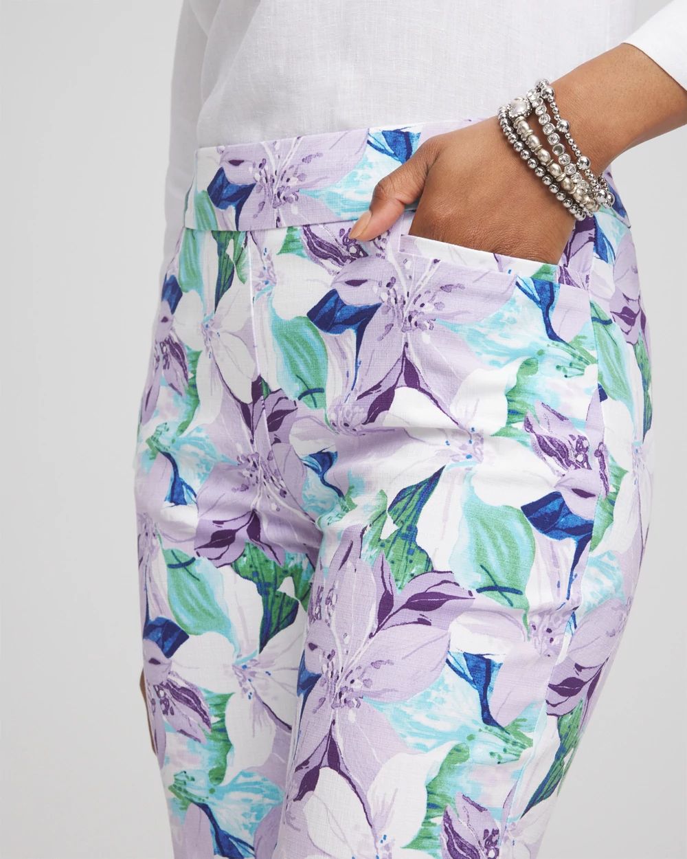 Brigitte™ Lily Pull-On Slim Capri Pants