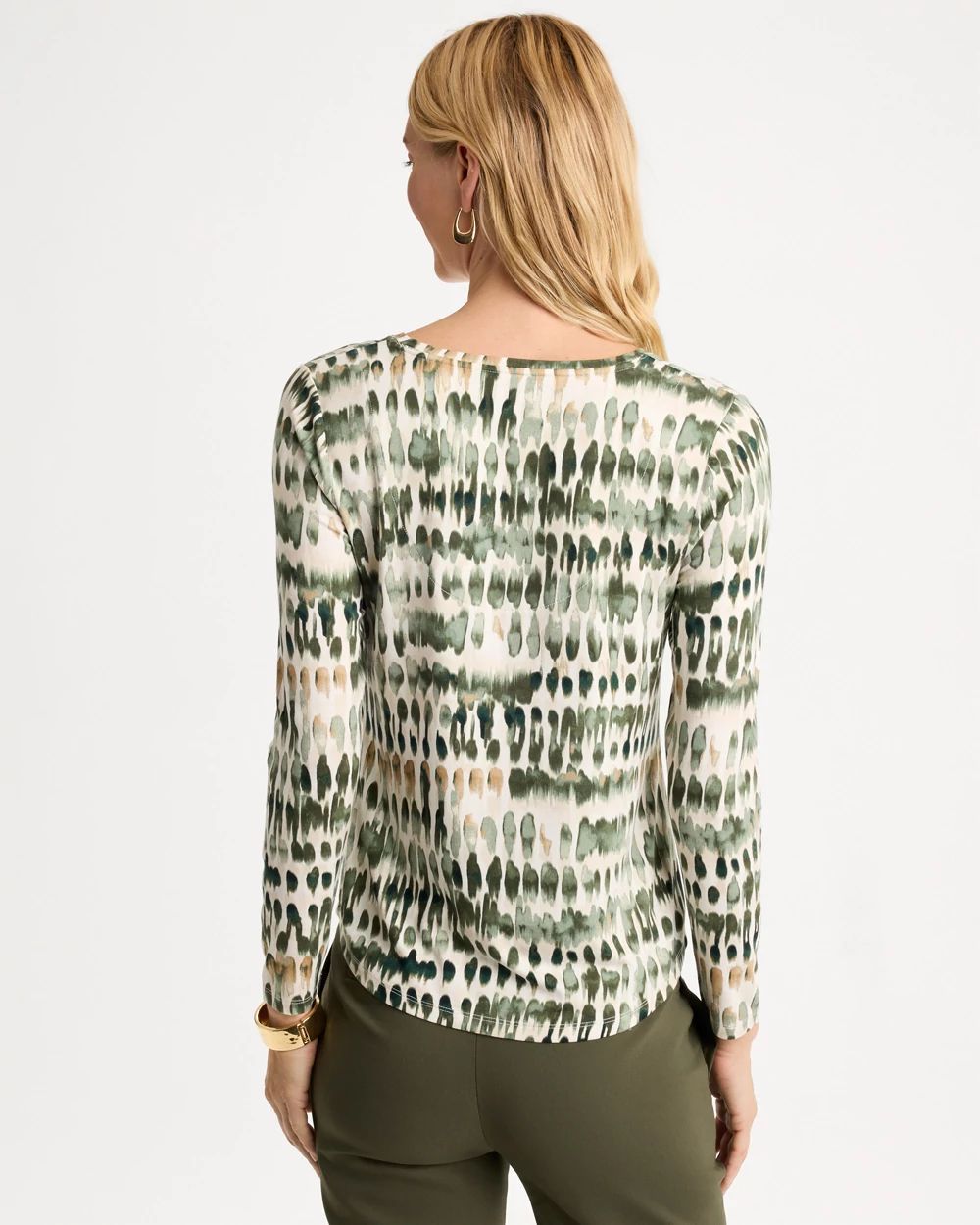 Dots Touch of Cool™ V-Neck Layering Tee click to view larger image.