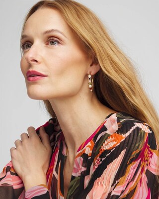 No Droop™ Front to Back Multi Color Hoop Earrings