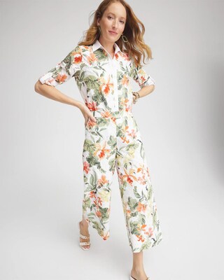 Floral Eyelet Culotte Pants click to view larger image.
