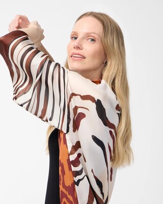 Travelers Collection Ikat Burnout Kimono