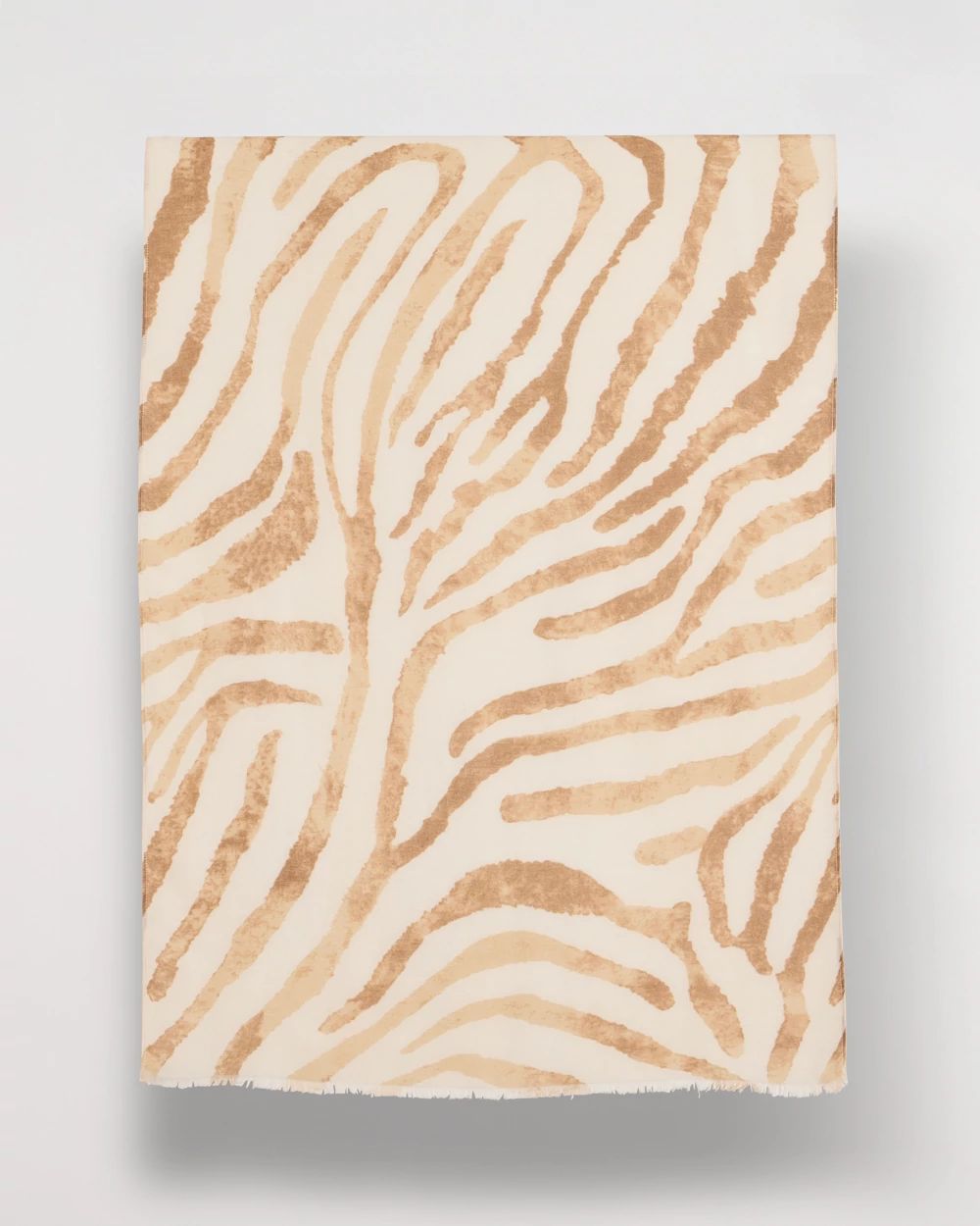 Neutral Zebra Animal Print Oblong Scarf click to view larger image.