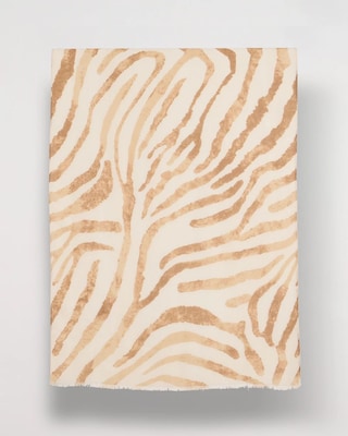 Neutral Zebra Animal Print Oblong Scarf click to view larger image.
