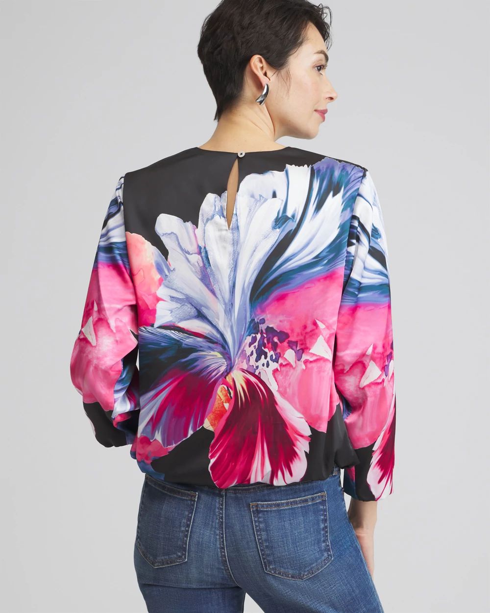 Floral Bubble Hem Top