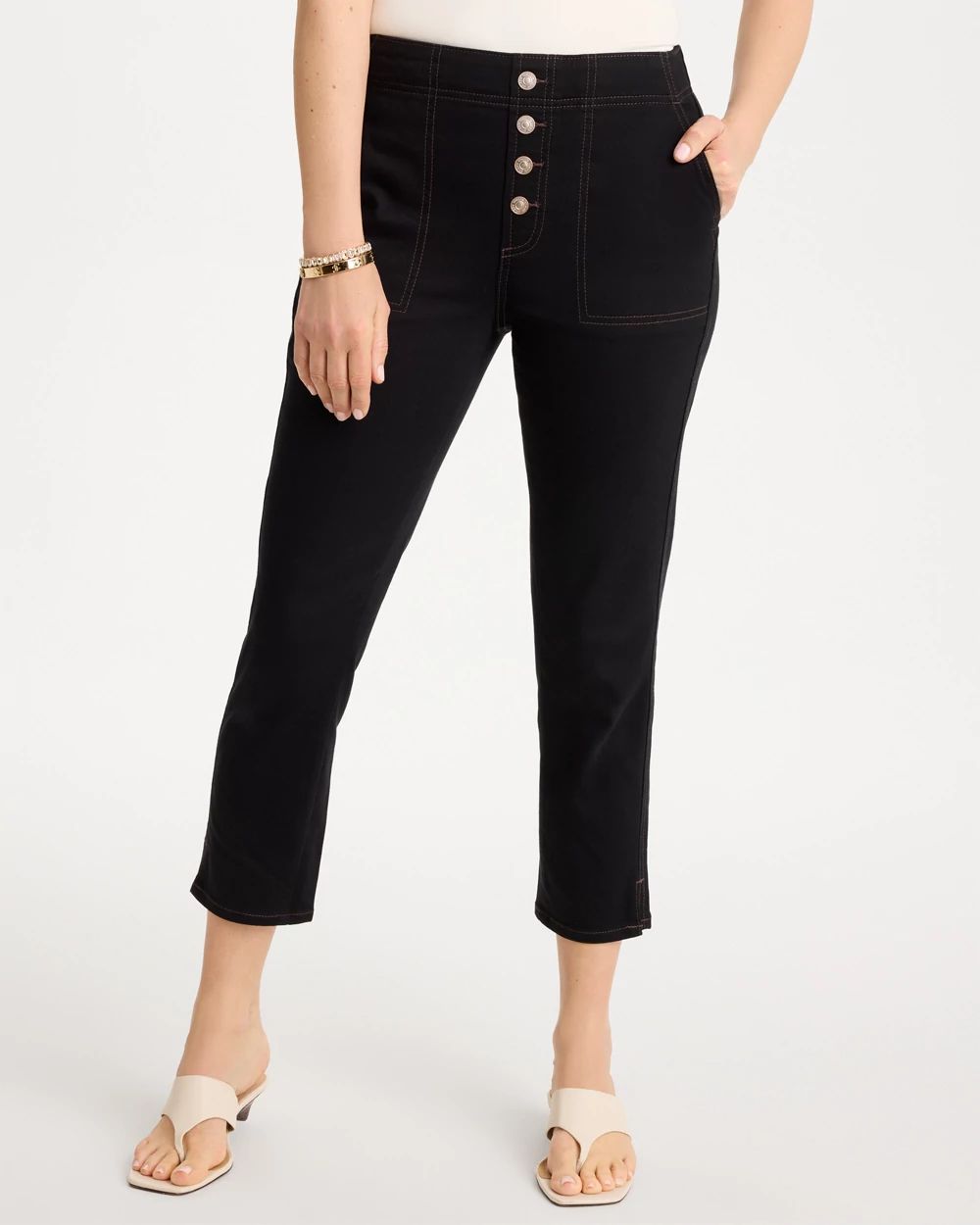 Pull-On Capri Jeans