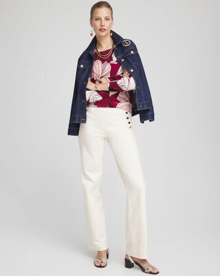 Blooms Long Sleeve Pullover Sweater click to view larger image.