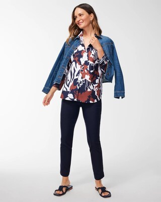 No Iron Stretch Floral Shirt