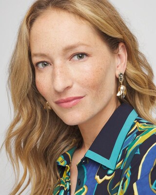 No Droop® Embellished Tulip Drop Earrings