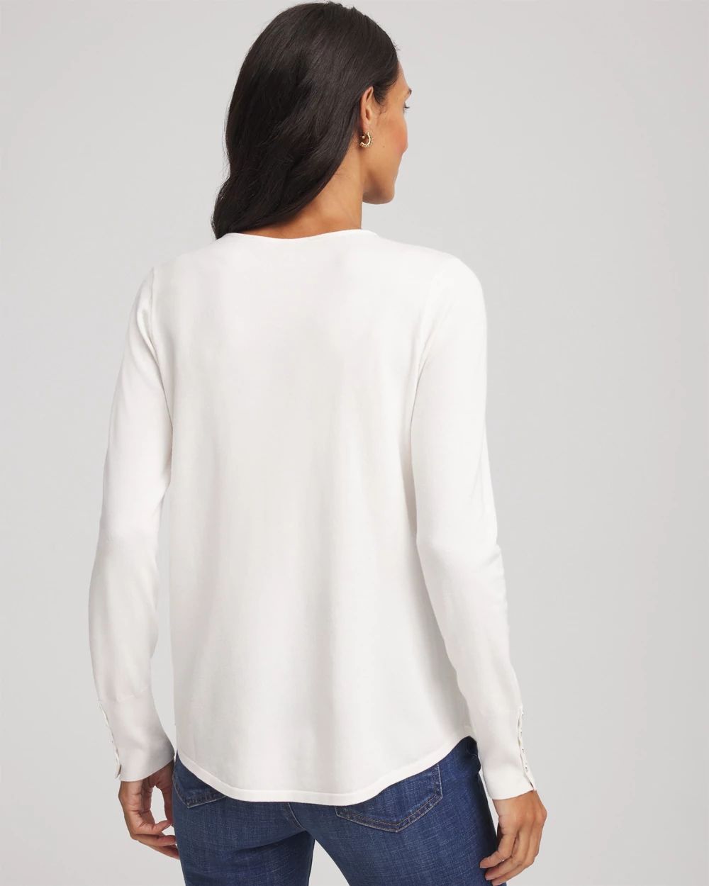 Ella V-Neck Pullover Sweater click to view larger image.