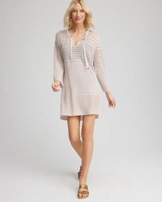 Chico's Tie-Front Beach Swimsuit Cover-Up