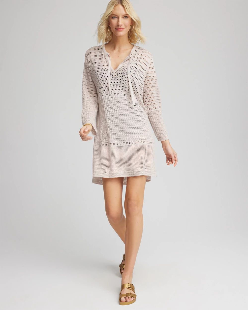 Chico's Tie-Front Beach Swimsuit Cover-Up