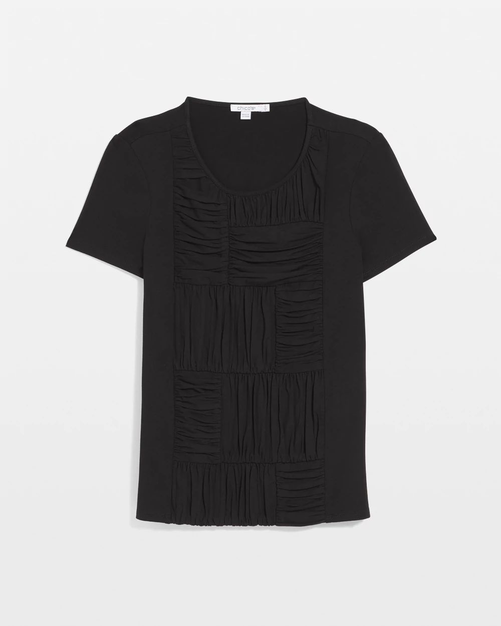 Jersey Knit Ruched Front Tee