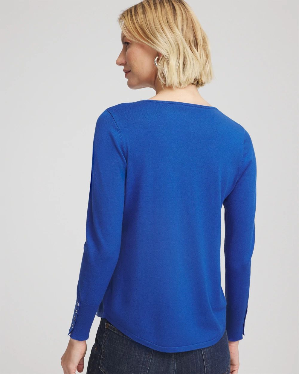 Ella V-Neck Pullover Sweater click to view larger image.