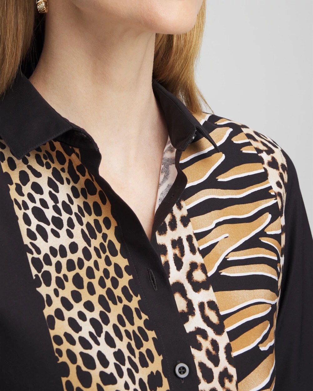 No Iron™ Mixed Animal Print Tunic