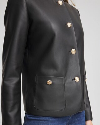 Faux Leather Jacket click to view larger image.
