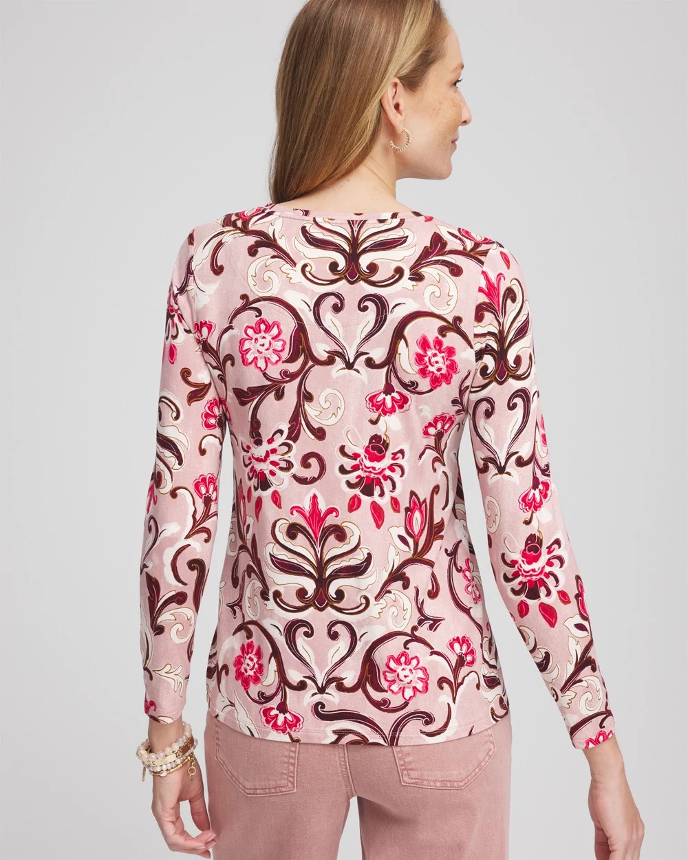 Touch of Cool™ Floral Scroll Layering Tee
