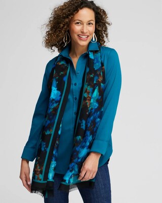 Abstract Print Oblong Scarf
