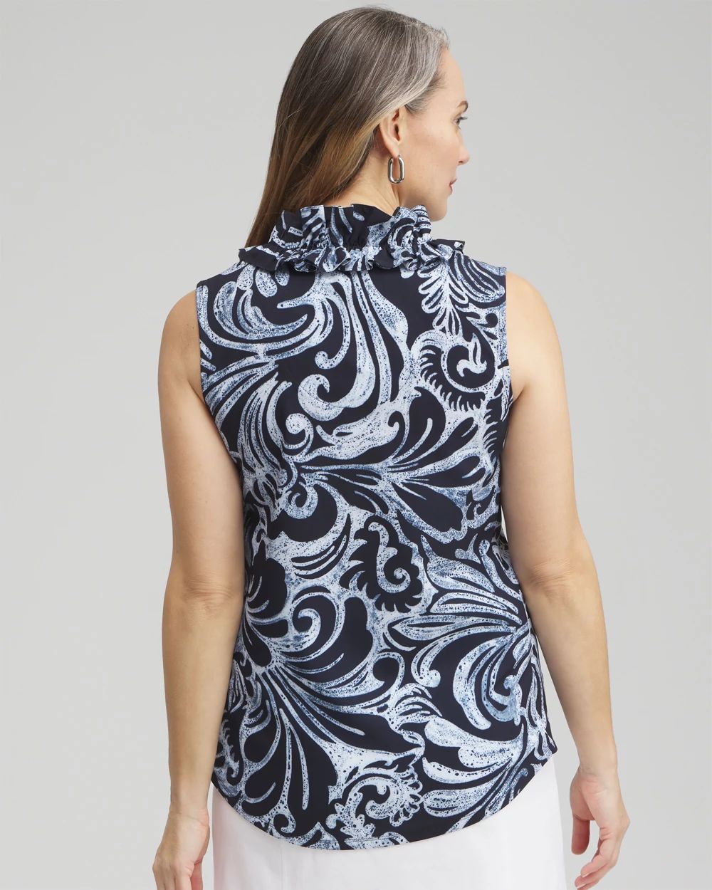 Zenergy® Neema Paisley Ruffle Tank