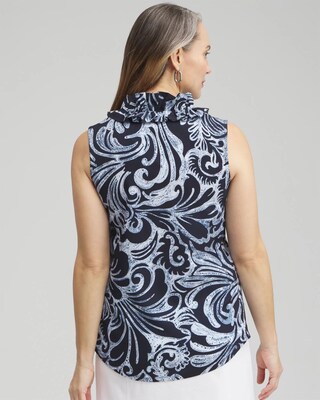 Zenergy® Neema Paisley Ruffle Tank