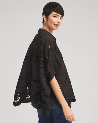 Eyelet Poncho