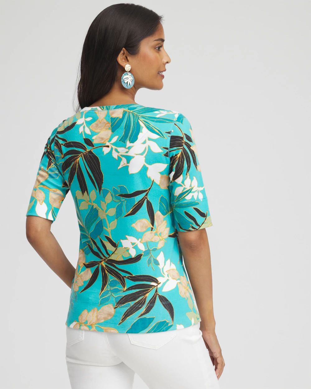 Palms Jewel Neck Tee
