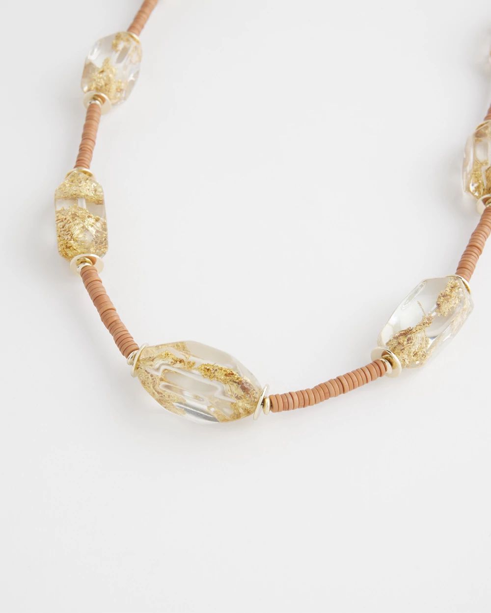 Lucite Gold Foil Necklace