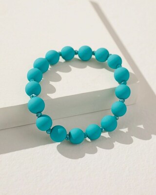 Matte Teal Stretch Bracelet
