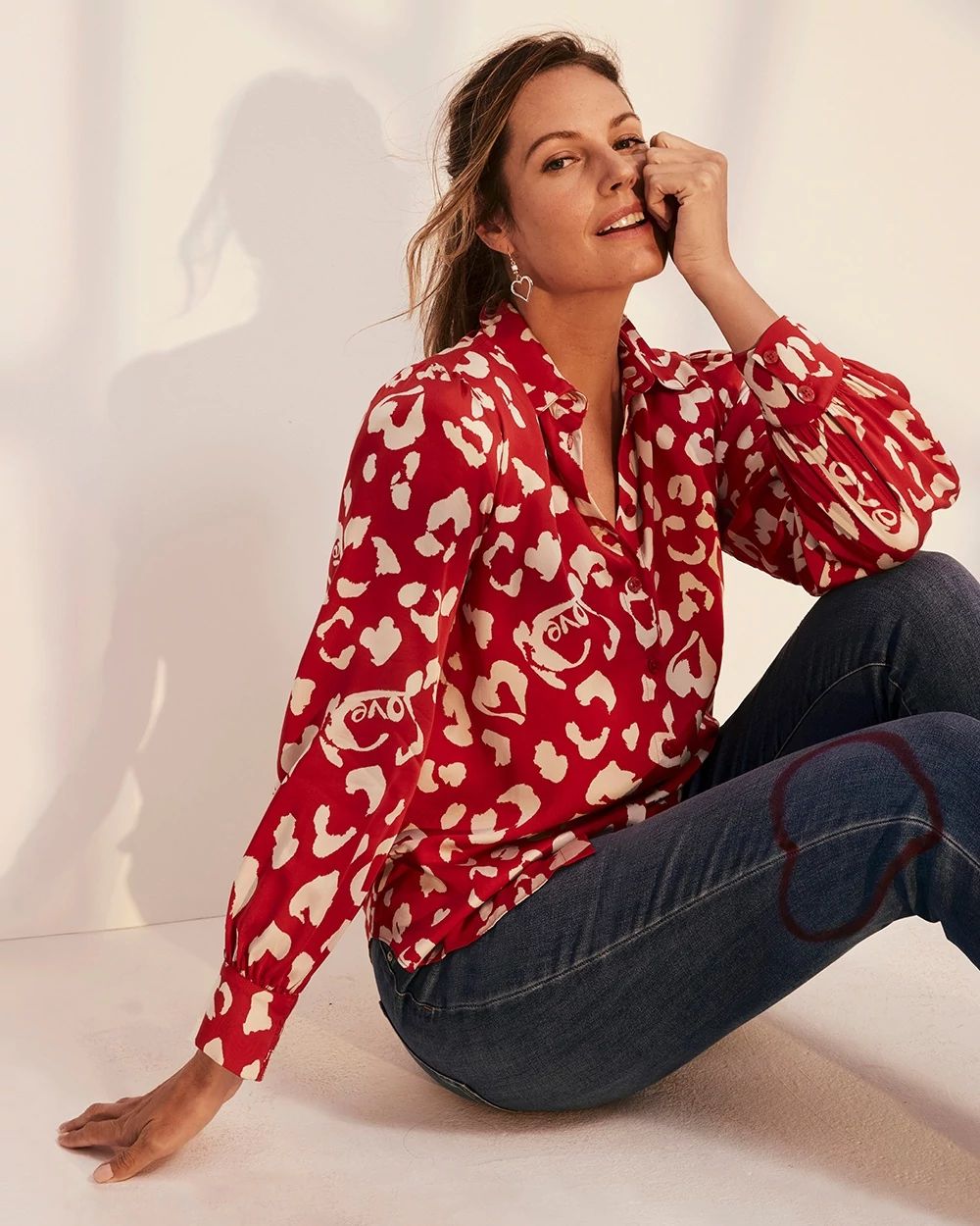 Sandwash Satin Leopard Love Shirt