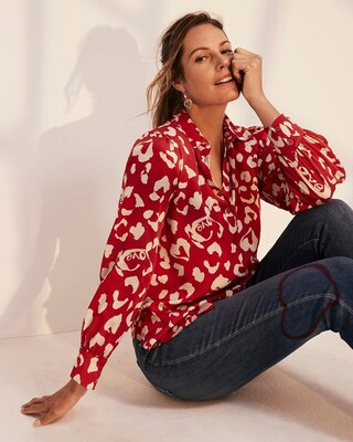 Sandwash Satin Leopard Love Shirt