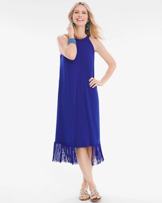 Fringed-Hem Dress