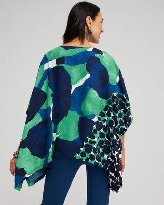 Mosaic Print Poncho