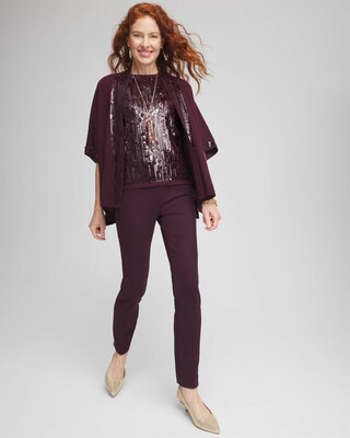 Juliet Ponte Trim Detail Ankle Pants click to view larger image.