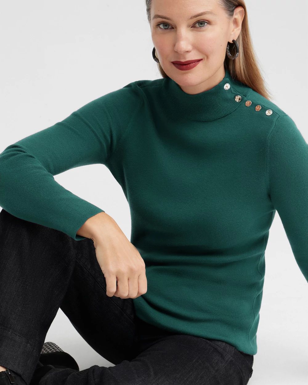 ECOVERO Mock Neck Sweater