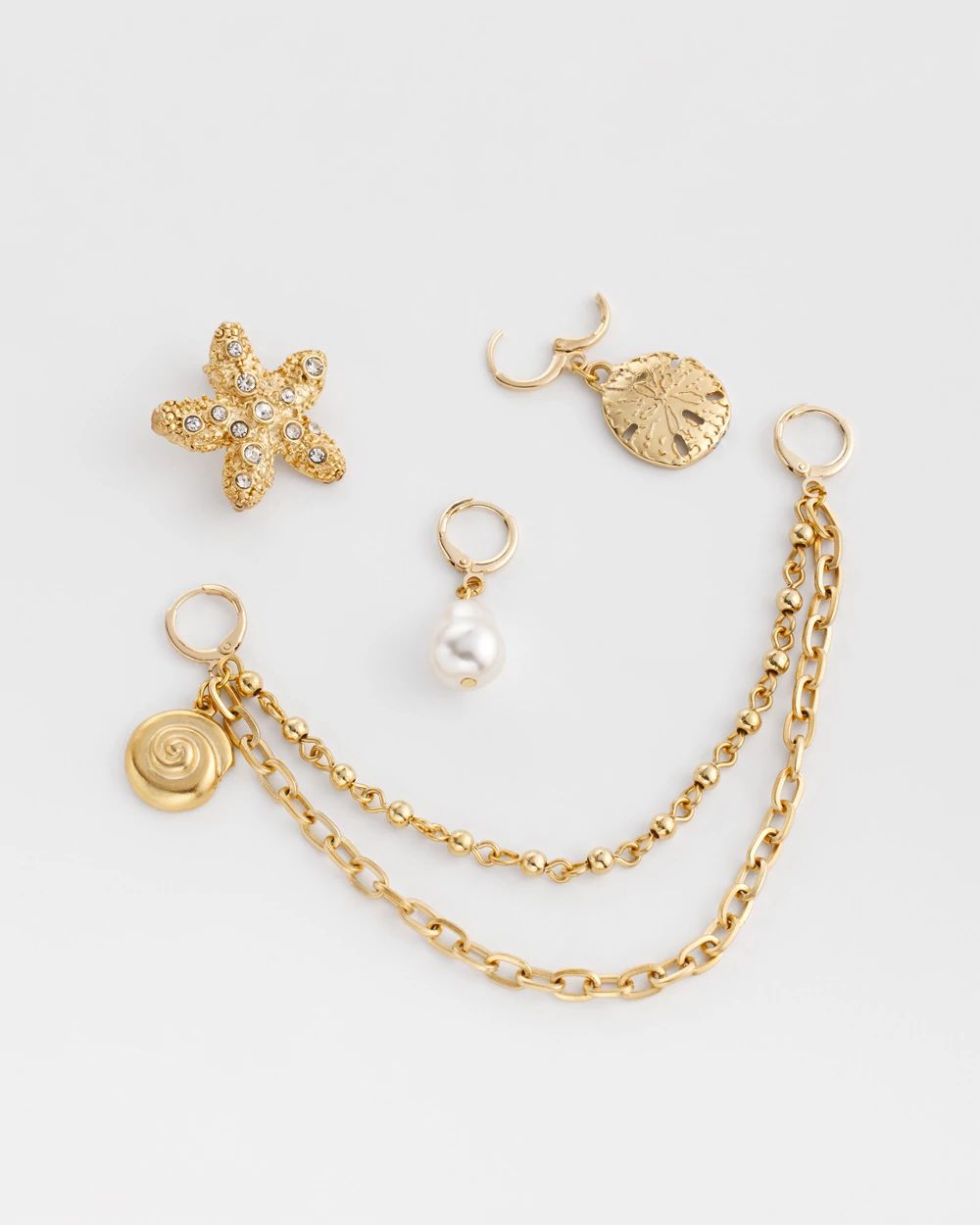 Golden Sea Shoe Charm Set