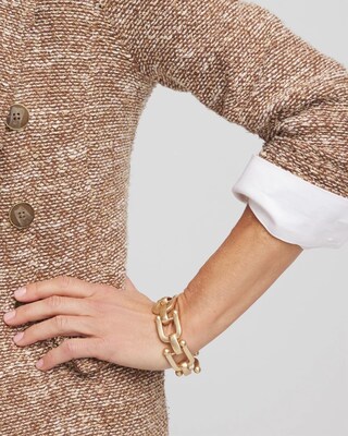 Golden Link Chain Stretch Bracelet