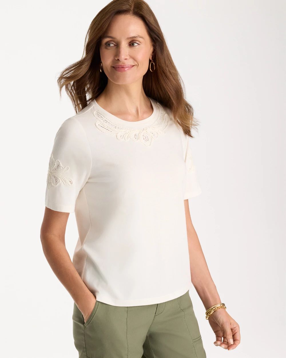 3D Cutwork Knit Tee