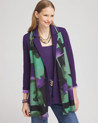 Floral Watercolor Oblong Scarf
