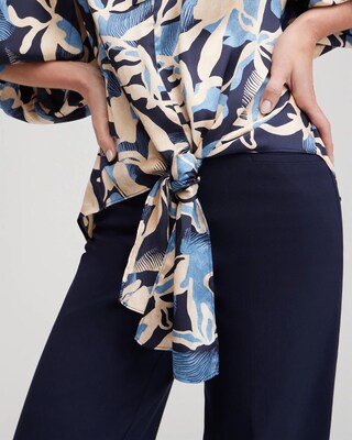 Floral Tie-Front Shirt