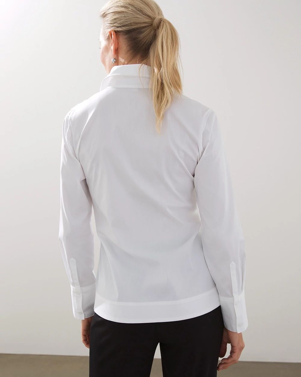 Black Label Poplin Tie Front Shirt