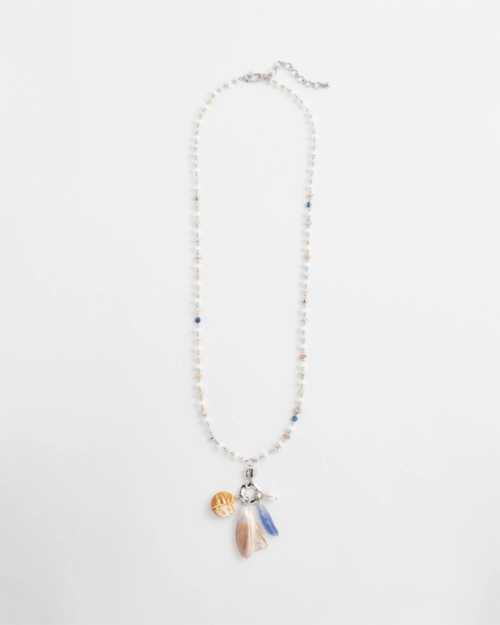 Seashell Beaded Pendant Necklace