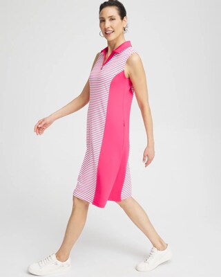 Zenergy® UPF Knit Block Stripe Dress click to view larger image.