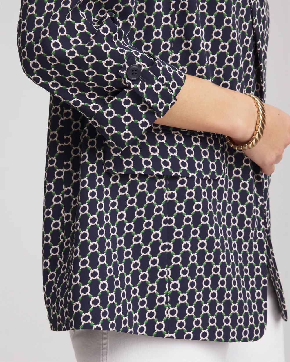 Printed Soft Crepe Blazer click to view larger image.