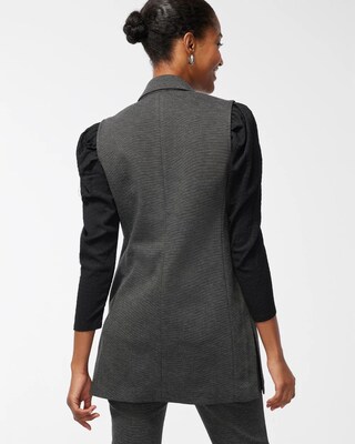 Ponte Knit Stitch Detail Vest