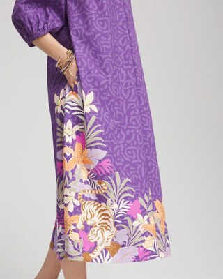 Floral Poplin Midi Day Dress click to view larger image.