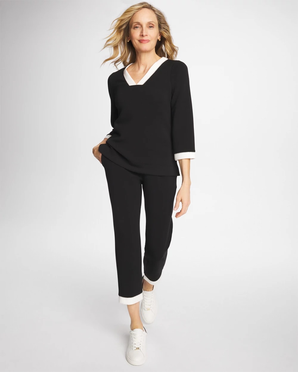 Zenergy® Soft Caviar Bead Contrast Pants