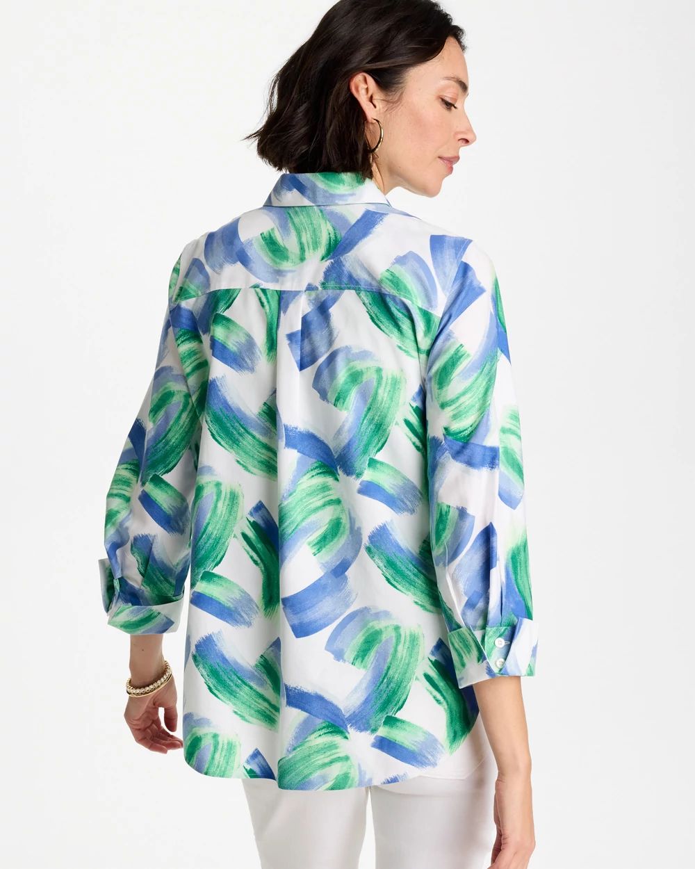 No Iron™ Printed Stretch Shirt