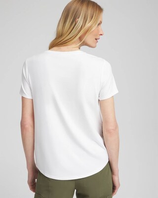 Zenergy® UPF Embroidered Leaves Tee
