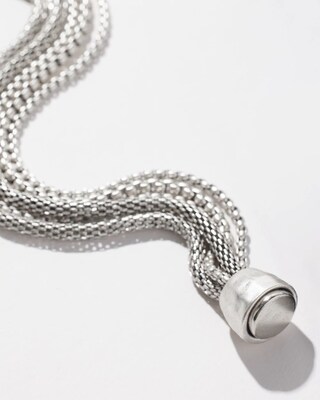 Silver Tone Multistrand Magnetic Bracelet